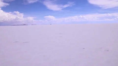 Crossing the Salar Flat Stock Footage 86773873