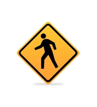 Crossing sign Stock Illustration