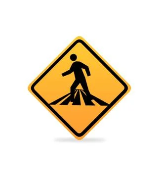 Crossing sign Stock Illustration