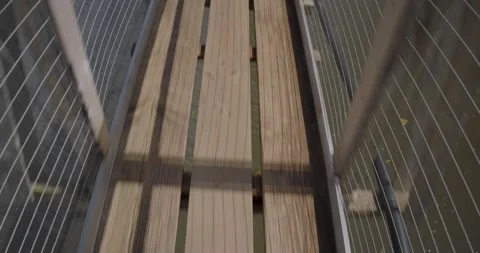 Crossing Sketchy Bridge Stock Footage 246002050