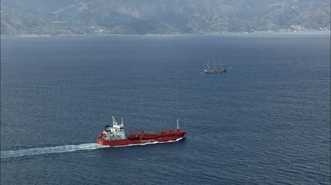 Crossing The Straits Of Messina Stock Footage 65385606