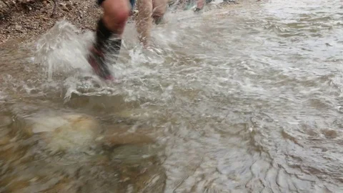 Crossing the stream in Branscombe, Devon Stock Footage 125963507