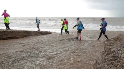 Crossing the stream in Branscombe, Devon Stock Footage 125973890