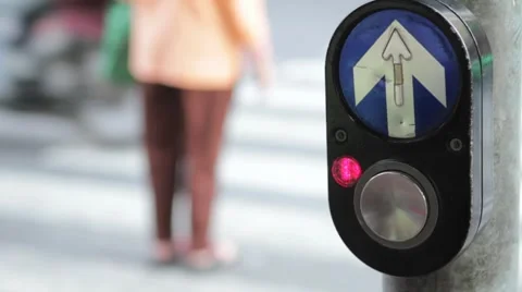 Crossing the Street Stock Footage 8665679