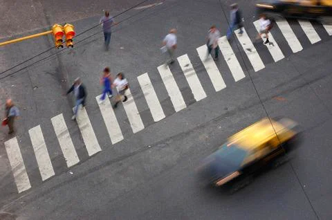 Crossing the Street Stock Photos