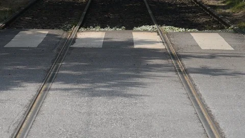 Crossing the strips  Stock Footage 111329481