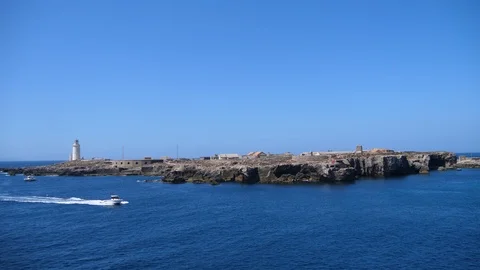 Crossing from Tarifa to Tangier 스톡 동영상 121440348