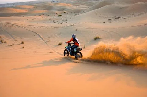 Crossing through desert Stock Photos