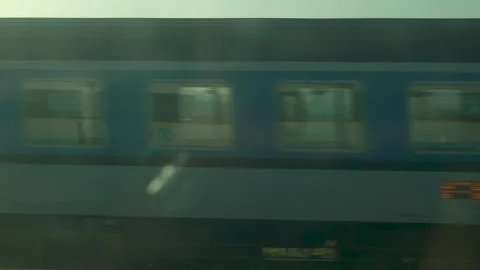 Crossing trains Stock Footage 253284069