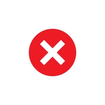 Crossmark red circle icon button Stock Illustration