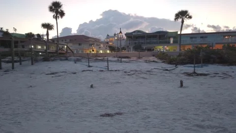Crossover Bridge and Beach . View back to shore Pass a grille beach , Florida Stock Footage 250121343