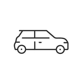 Crossover SUV Icon Stock Illustration