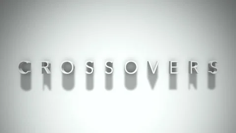 Crossovers 3D title animation with shadows on a white background Stock Footage 297106689