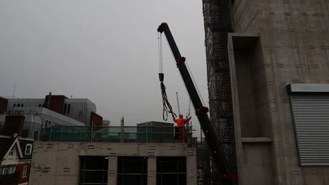 Crossrail Construction Video stock 102460436