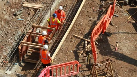 Crossrail Construction London Video stock 8608078