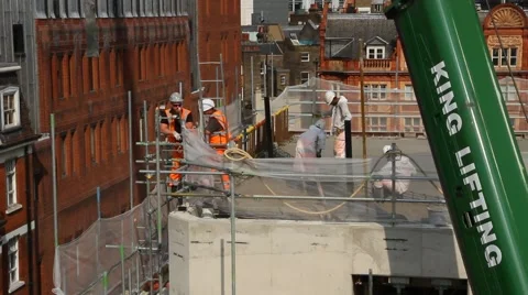 Crossrail Construction Station Building. Video stock 66598018