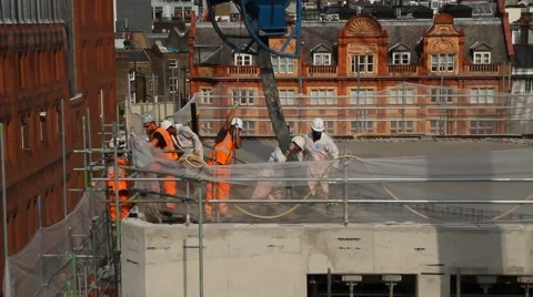Crossrail Construction Station Building. Video stock 66598670
