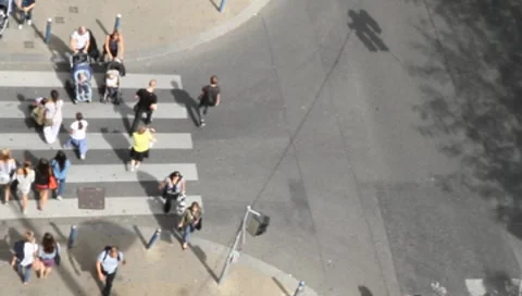 Crossroad from above Vídeos de archivo 8526851