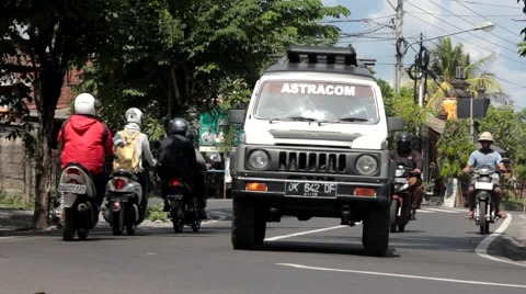 Crossroad in Bali Stock Footage 67351535