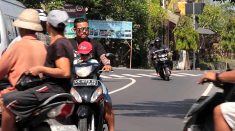 Crossroad in Bali Stock Footage 67353144