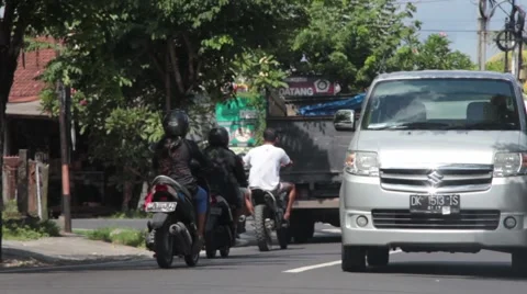 Crossroad in Bali Stock Footage 67531458