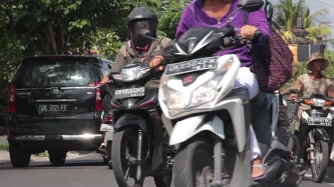 Crossroad in Bali Stock Footage 67531507