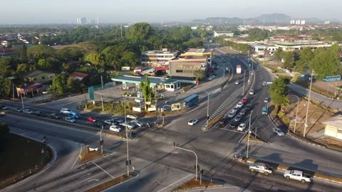 Crossroad of car wait traffic light Stock Footage 150303093