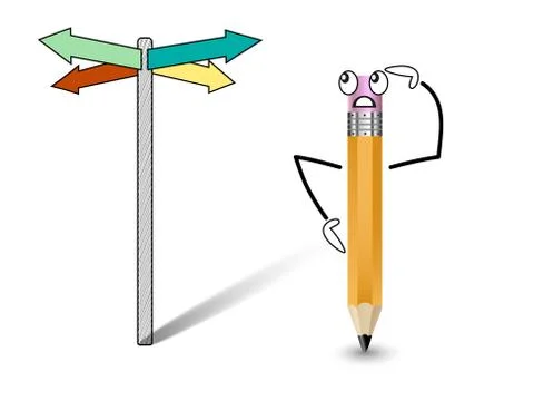 Crossroad choice Stock Illustration
