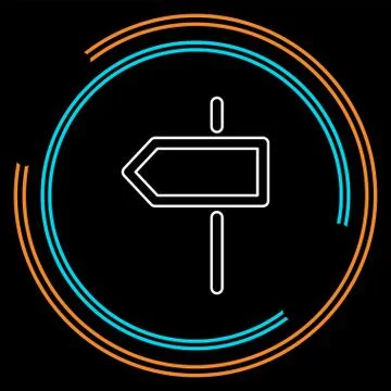 Crossroad direction icon Stock Illustration