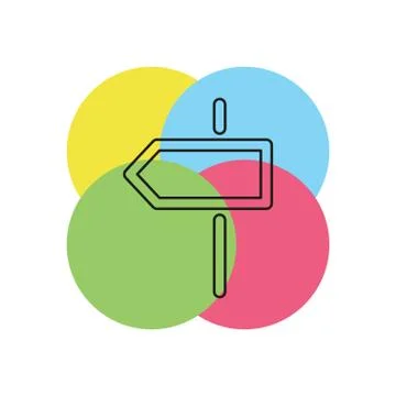 Crossroad direction icon Stock Illustration