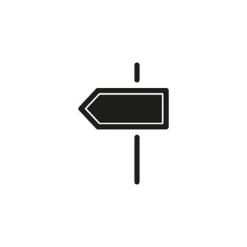 Crossroad direction icon - vector road sign - directional arrows symbol Stock Illustration