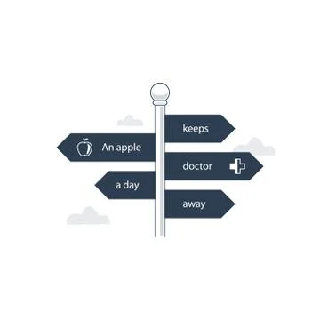 Crossroad direction pointer Illustrazione stock