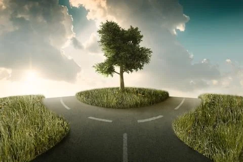 Crossroad Stock Illustration