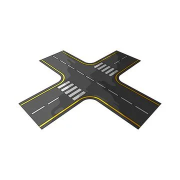 Crossroad illustration Stock Illustration