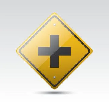 Crossroad Sign Stock Illustration