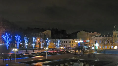 Crossroad timelapse at the night Stock Footage 998437