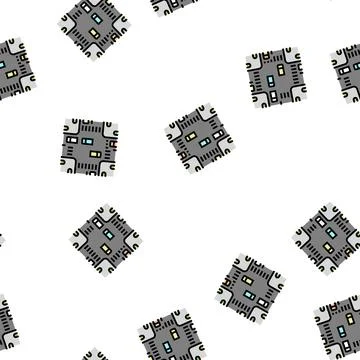 Crossroad urban vector seamless pattern Stock Illustration
