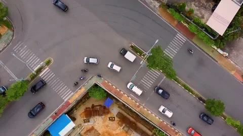 Crossroad view Video stock 222535557