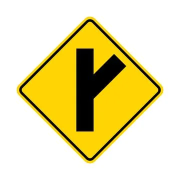 Crossroad warning road sign Stock Illustration