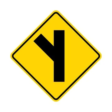 Crossroad warning road sign Ilustración de archivo