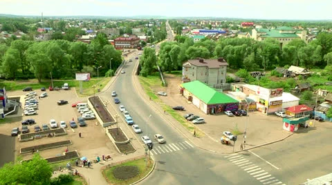 Crossroads in the city Stock Footage 25419389