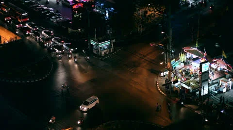 Crossroads of the city at night. Timelapse. Stock Footage 24456073