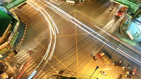 Crossroads intersection time lapse 4K Stock Footage 40750849