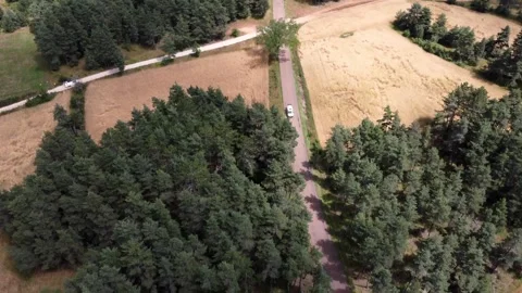The crossroads in lozère Stock Footage 247076724