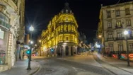 The Crossroads Near The Sao Bento Railway Station Timelapse Hyperlapse. Stock Footage