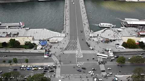 Crossroads in Paris Stock Footage 6553963