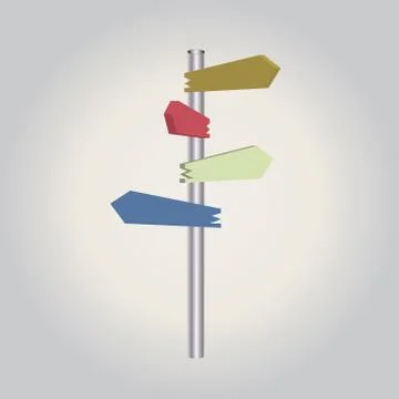 Crossroads Sign Stock Illustration