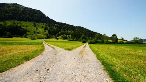 Crossroads of two roads. Stock Footage 110783166