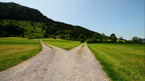 Crossroads of two roads. Stock Footage 111005722