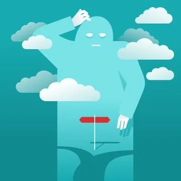 Crossroand different right or left paths choosing Stock Illustration